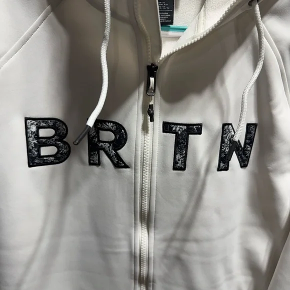 Burton White Zip-Up Hoodie - Picture 2 of 5